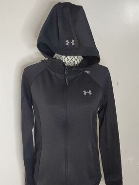 Under Armour Women's Black Hooded Full-Zip Jacket